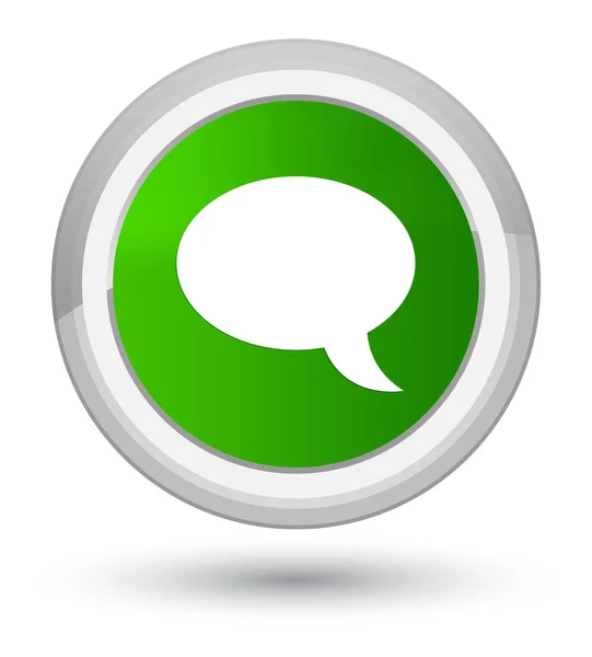 Icono de chat botón redondo verde primo —  Fotos de Stock