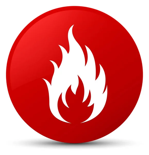 Brand ikon röda runda knappen — Stockfoto