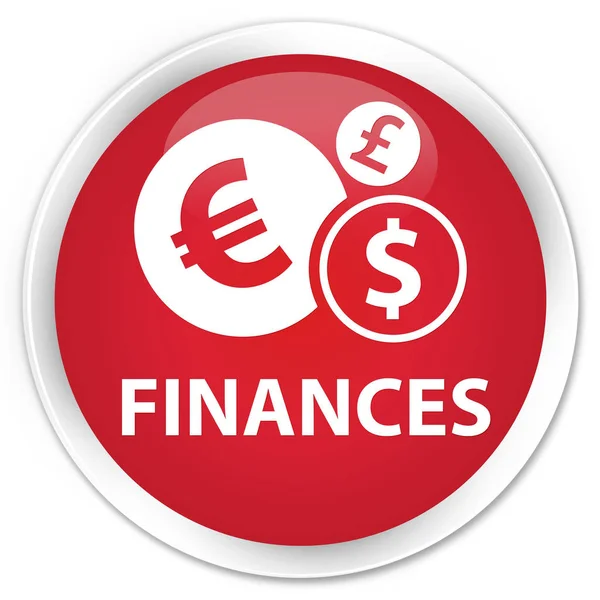 (ユーロ通貨記号) の財政プレミアム赤ラウンド ボタン — ストック写真