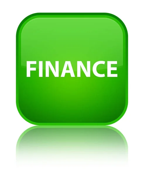 Finanzas botón cuadrado verde especial — Foto de Stock