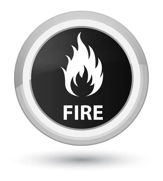 Bouton rond noir Fire prime — Photo