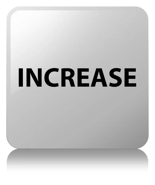 Increase white square button — Stock Photo, Image