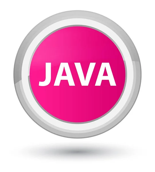 Java prime pink round button — Stock Photo, Image