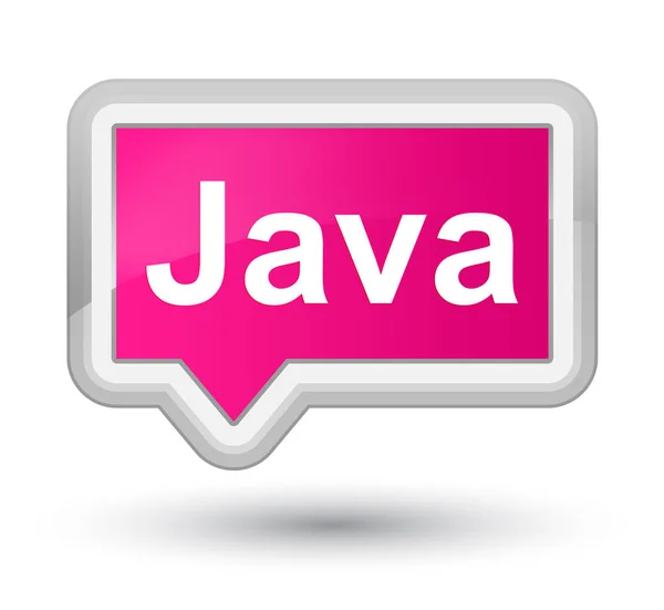 Java прем'єр рожевий банер кнопки — стокове фото