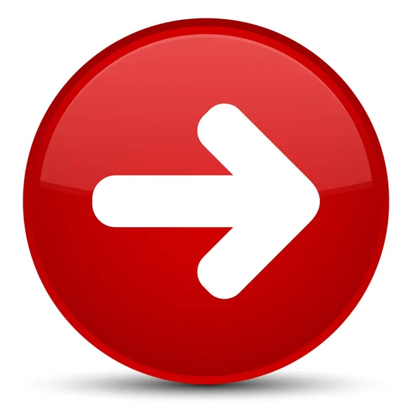 Siguiente icono de flecha especial botón redondo rojo —  Fotos de Stock