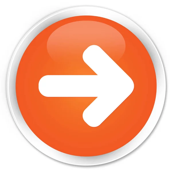 Siguiente icono de flecha botón redondo naranja premium —  Fotos de Stock