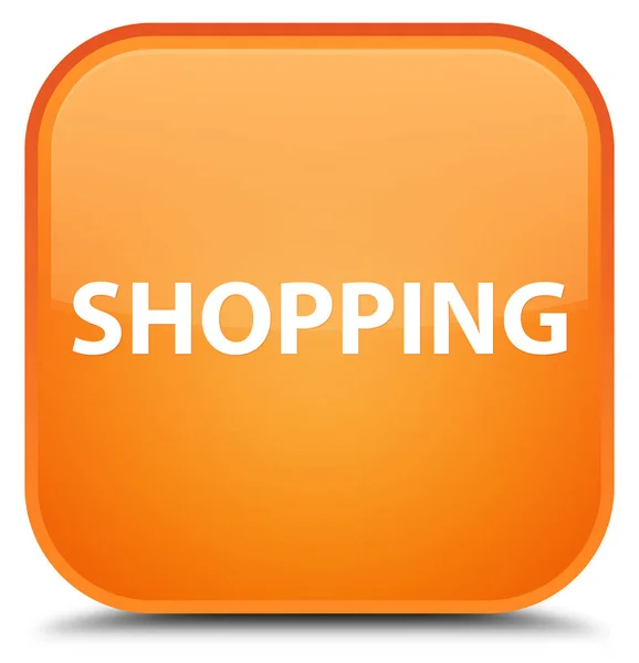 쇼핑 특별 한 주황색 사각형 버튼 — 스톡 사진