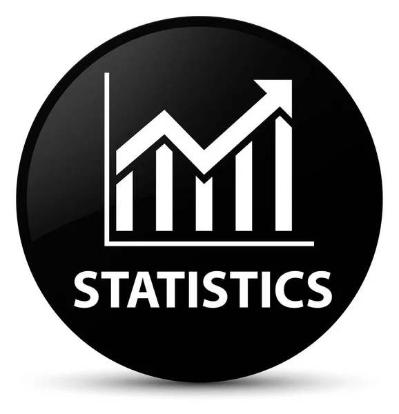 Statisztika fekete kerek gomb — Stock Fotó