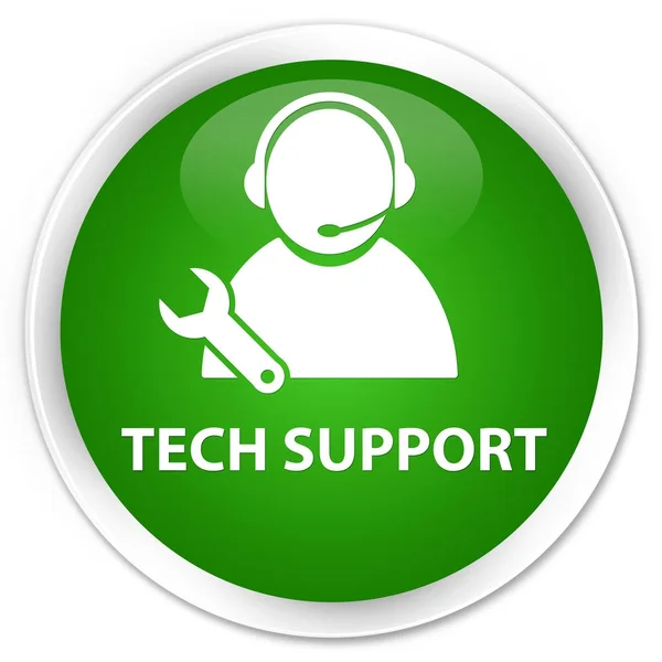 Tech wsparcie premium zielony okrągły przycisk — Zdjęcie stockowe