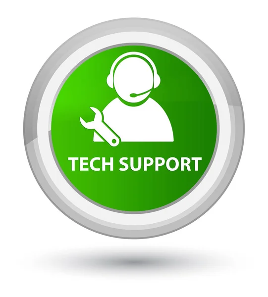 Tech support Premier bouton rond vert — Photo
