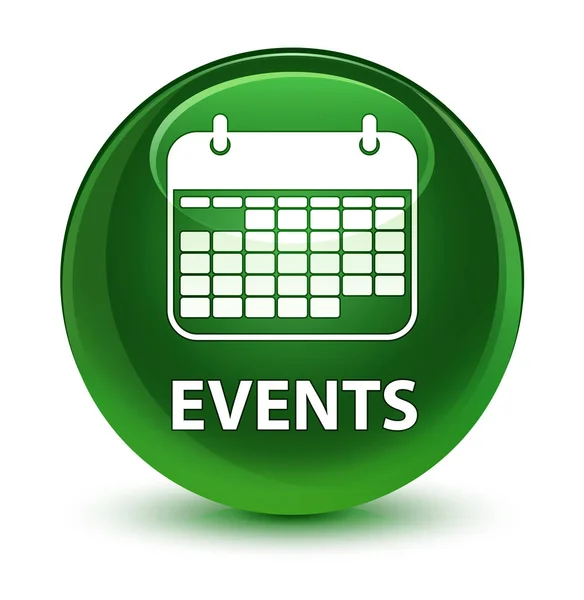 Events (calendar icon) glassy soft green round button