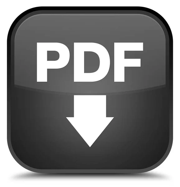 PDF scaricare icona speciale pulsante quadrato nero — Foto Stock