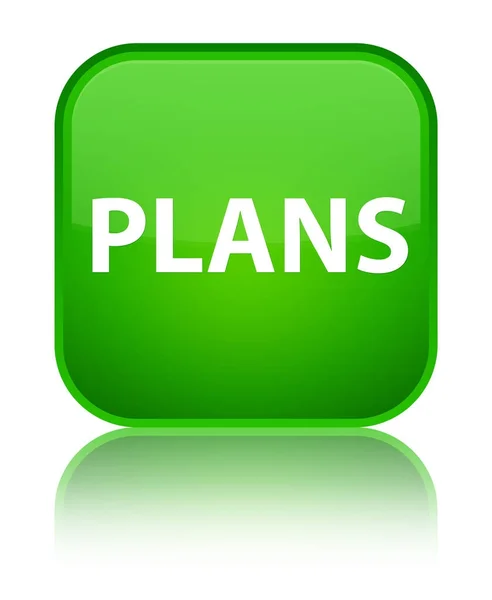 Planos botão quadrado verde especial — Fotografia de Stock