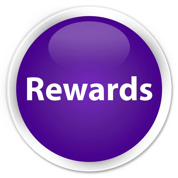 Rewards premium purple round button — Stock Photo, Image