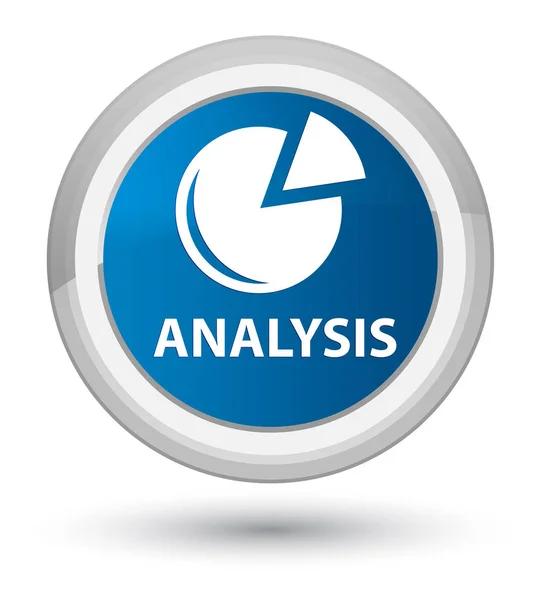 分析 (グラフ アイコン) プライム ブルー ラウンド ボタン — ストック写真