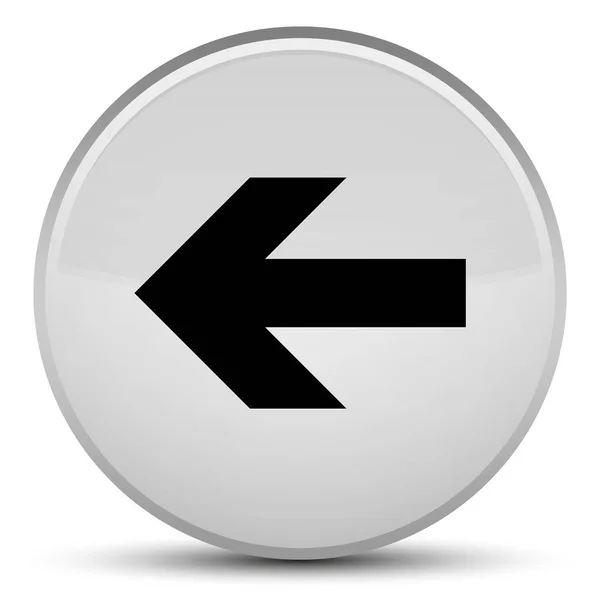 Back arrow icon special white round button — Stock Photo, Image