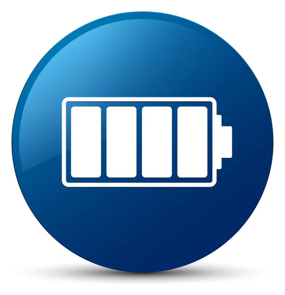 Batterie-Symbol blauer runder Knopf — Stockfoto