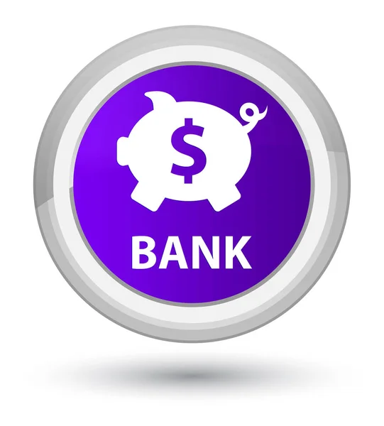 Банку (знак свинячої коробки) фіолетова кругла кнопка — стокове фото