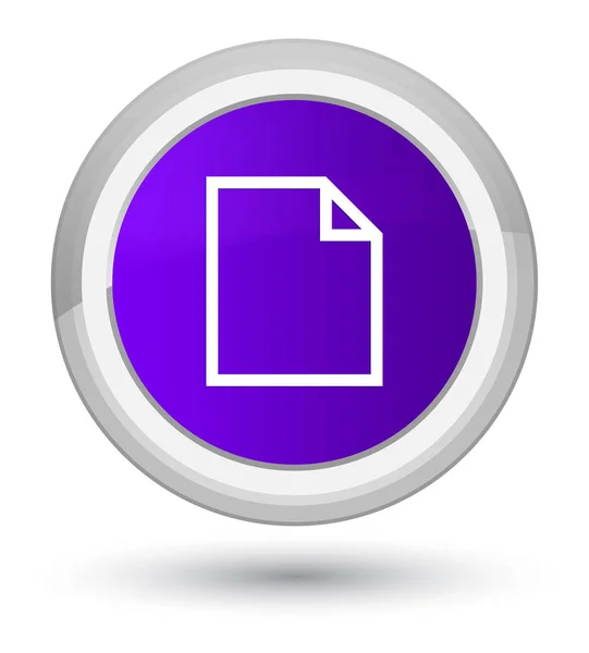 Blank page icon prime purple round button — Stock Photo, Image