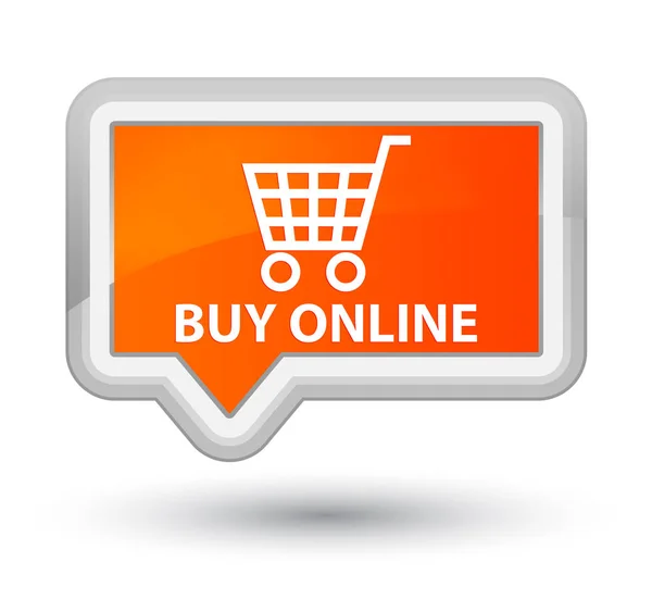 Buy online elsődleges narancssárga banner gomb — Stock Fotó