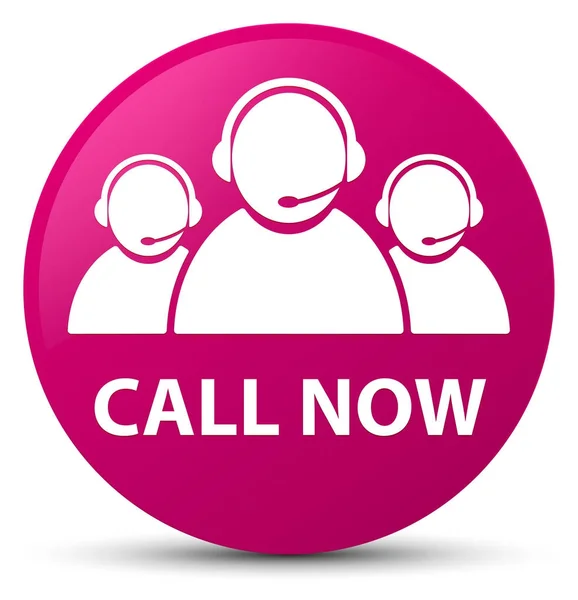 Call now (customer care team icon) pink round button