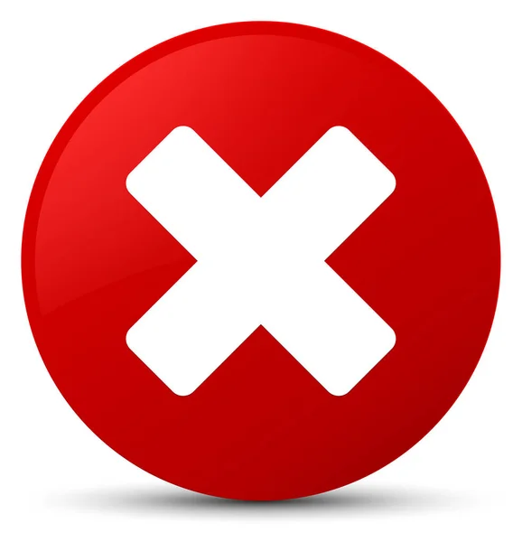 Cancelar icono rojo botón redondo —  Fotos de Stock