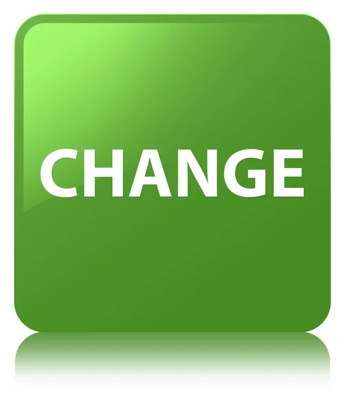 Αλλαγή μαλακό πράσινο τετράγωνο κουμπί — Φωτογραφία Αρχείου