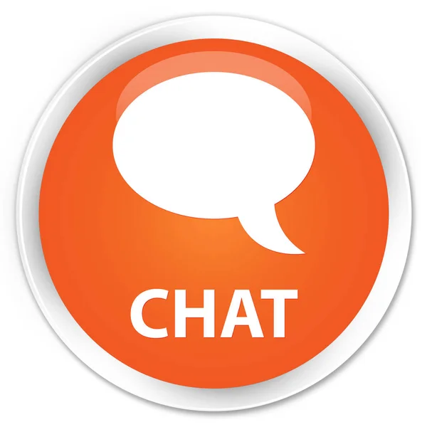 Chat Premium orange runde Taste — Stockfoto