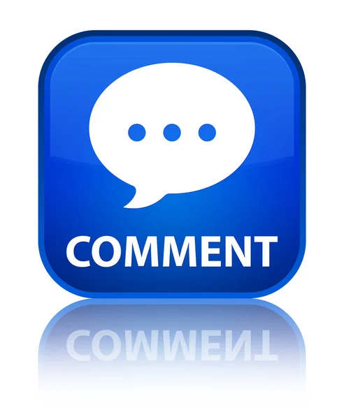 Comment (conversation icon) special blue square button — Stock Photo, Image