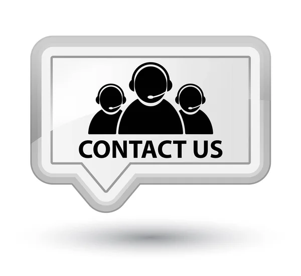 Contact us (customer care team icon) prime white banner button