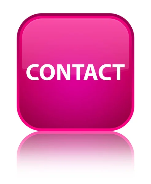Różowy przycisk kwadratowy specjalne kontaktu — Zdjęcie stockowe