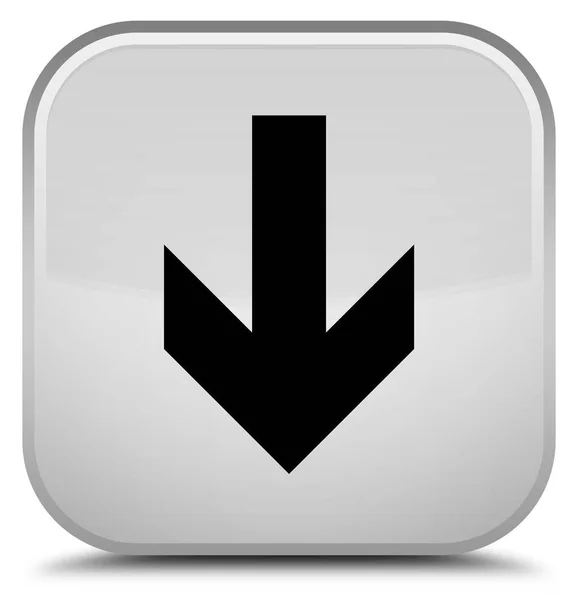 Download arrow icon special white square button — Stock Photo, Image