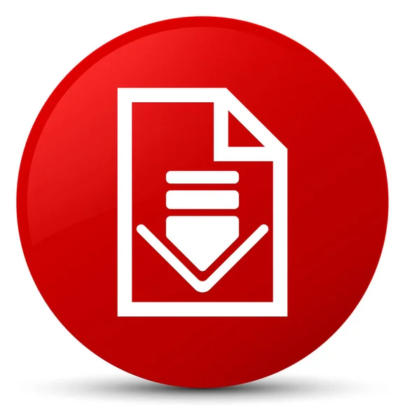 Звантажити піктограму документа червона кругла кнопка — стокове фото
