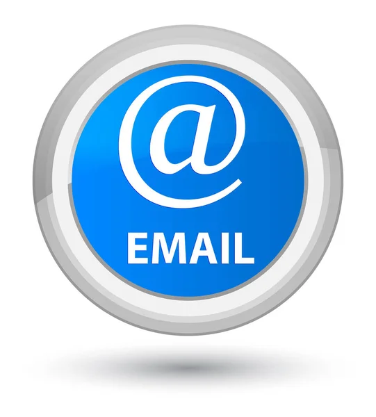 电子邮件 (地址图标) 蓝青色圆形按钮 — 图库照片
