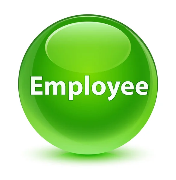 Співробітник скляно-зеленої круглої кнопки — стокове фото