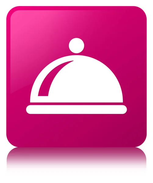 Food dish icon pink square button