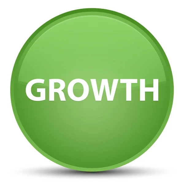 Růst speciální měkké zelené kulaté tlačítko — Stock fotografie