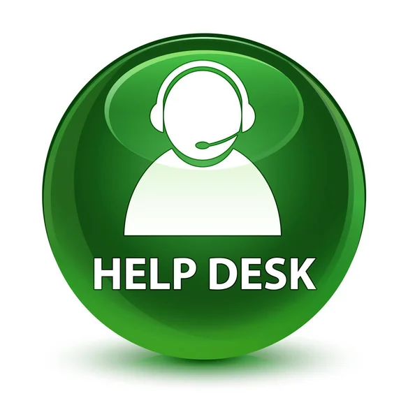 Help desk (customer care icon) glassy soft green round button — Stock Photo, Image