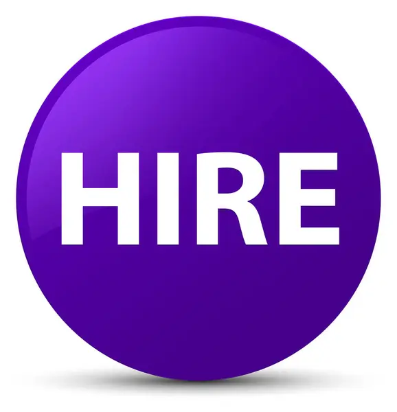 Hire purple round button — Stock Photo, Image