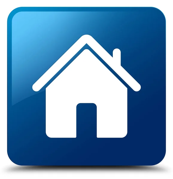 Главная иконка синяя квадратная кнопка — стоковое фото
