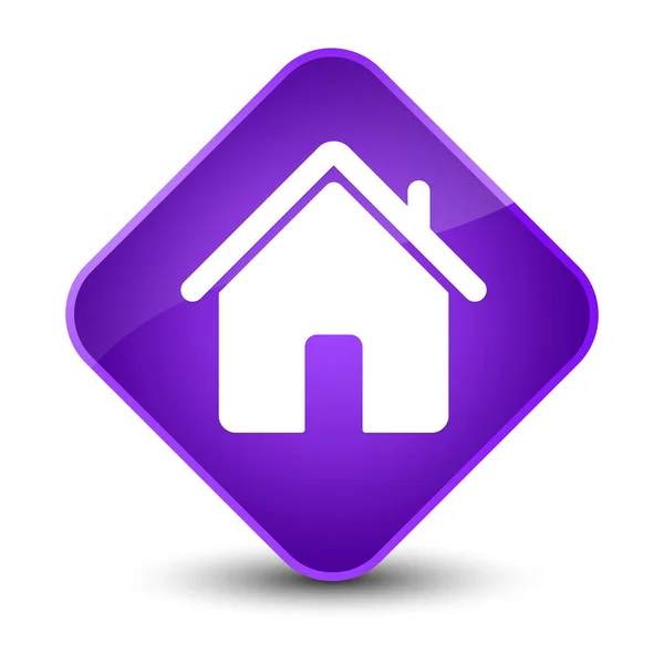 Home icon elegant purple diamond button — Stock Photo, Image