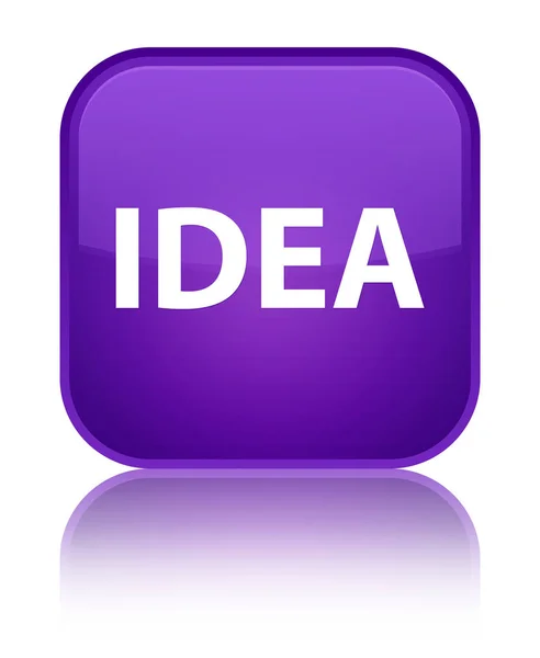 Idea speciale pulsante quadrato viola — Foto Stock