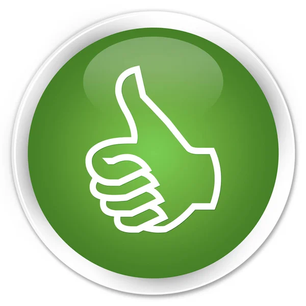 Como icono premium botón redondo verde suave — Foto de Stock