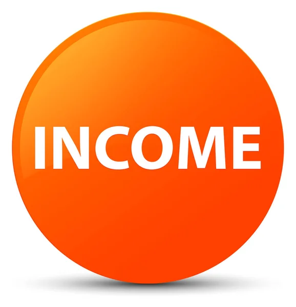 Income orange round button — Stock Photo, Image