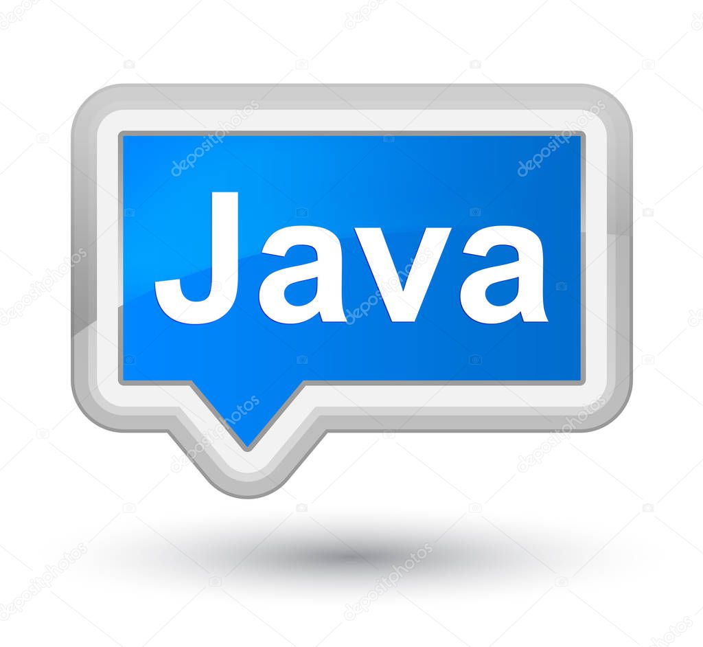 Java prime cyan blue banner button