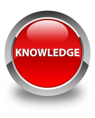 Bilgi parlak kırmızı yuvarlak düğme