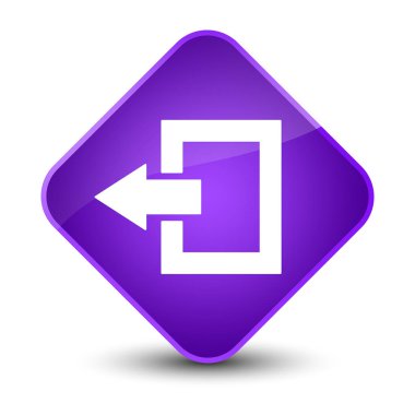 Oturum kapatma simgesi zarif mor elmas düğmesini