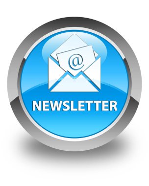 Bülten parlak mavi mavi yuvarlak düğmesi