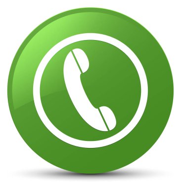 Telefon simgesi yumuşak yeşil yuvarlak düğmesi