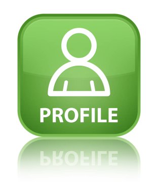 Profil (üye simgesi) özel yumuşak yeşil kare düğme